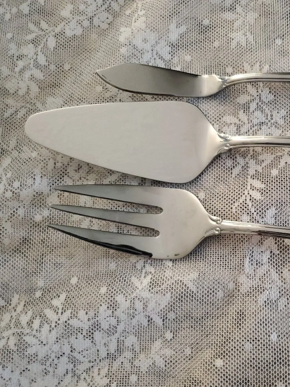 Reed & Barton 18/10 stainless flatware BRISTOL Glossy 3 piece Serving Misc. Lot